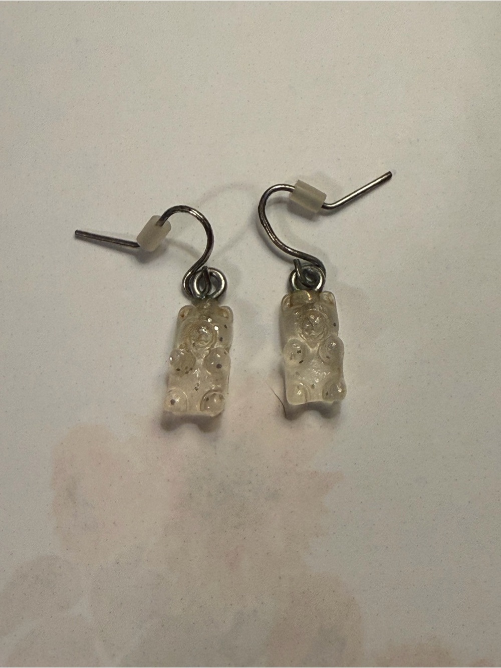 Clear Gummy Bear Drop Earrings